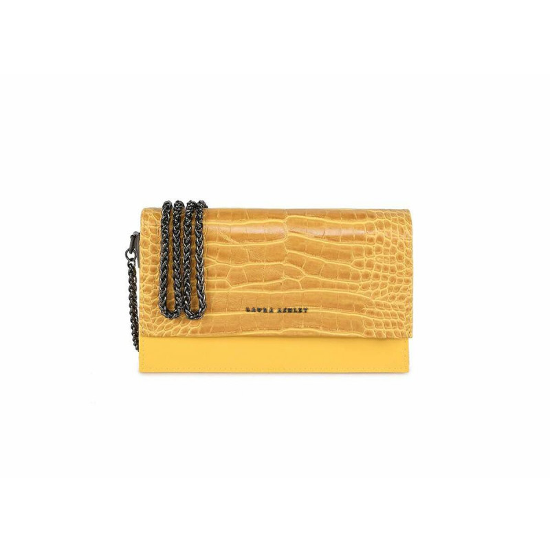 Sac-à-main Femme Laura Ashley DUDLEY-CROCO-YELLOW Jaune 22 x 12 x 5 c