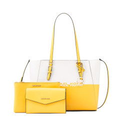 Sac-à-main Femme Michael Kors CHARLOTE Jaune 27 x 34 x 11 cm