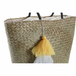 Sac de plage DKD Home Decor Orange Naturel Blue marine Fibre 49 x 18 x