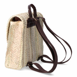 Rucksack EDM Viena 26,5 x 26,5 cm Palm leaf With handle