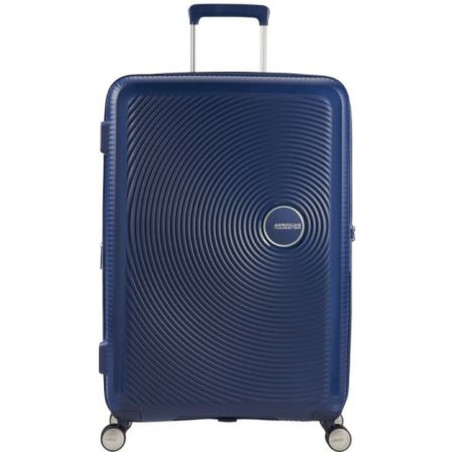 Medium suitcase American Tourister SoundBox Spinner Blue 81 L 67 x 46,