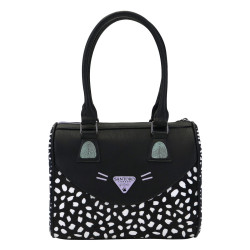 Sac à main Gorjuss Smitten kitten Noir Blanc (28 x 22 x 13 cm)