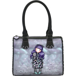 Sac à main Gorjuss Smitten kitten Noir Blanc (28 x 22 x 13 cm)