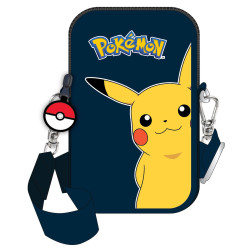 Mobile Bag Pokémon Pokeball Blue Black 11 x 18 x 2 cm