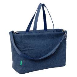 Bag Benetton Denim Blue 40 x 31 x 17 cm