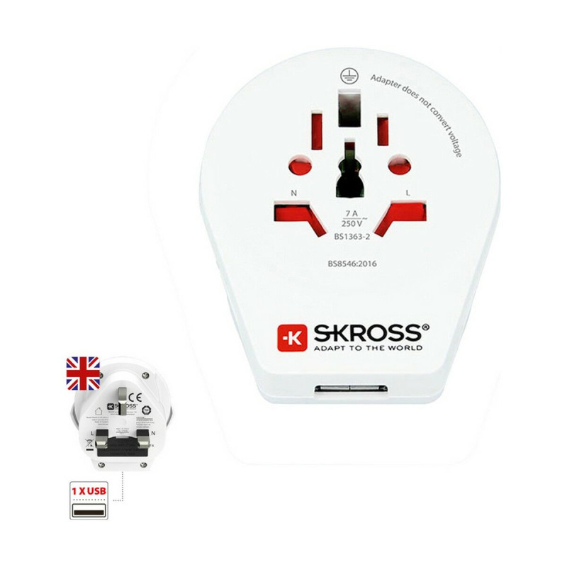 Adaptateur de courant Skross 1500267 United Kingdom International 1 x