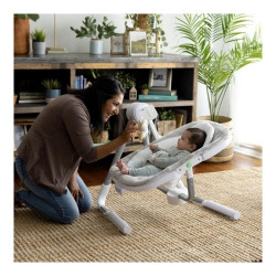 Hamac pour Bébé Ingenuity Dual-Direction Swing Blanc Gris