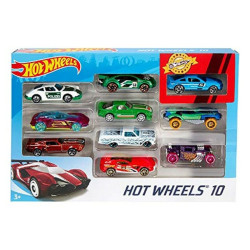 Jeu de Véhicules Hot Wheels Métal (10 Pcs)