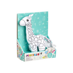 Colouring Plush White Black Cloth 17 x 22 x 9 cm Giraffe (8 Units)