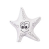 Colouring Plush White Black Cloth 26 x 26 x 8 cm Starfish (8 Units)