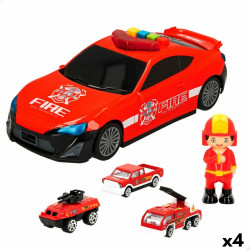 Vehicle Playset Speed & Go 30 x 9,5 x 13 cm Fireman Light Sound 4 Unit