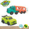 Truck Carrier and Cars Motor Town Light Sound 32,5 x 13 x 10,5 cm (2 U