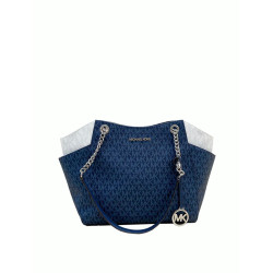 Sac-à-main Femme Michael Kors JET SET TRAVEL-NAVY-MULTI Bleu 29 x 25