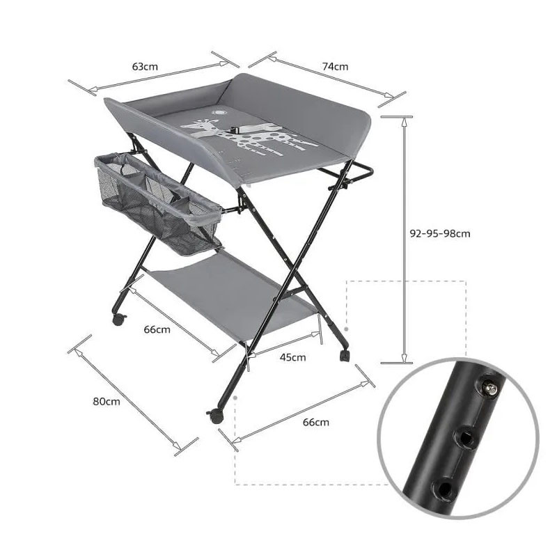 Folding baby changing table