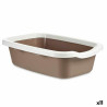 Bac à litière pour chats Blanc Beige Plastique 38 x 16 x 58,5 cm (11