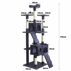 Scratching Post for Cats Billy 170 cm Grey