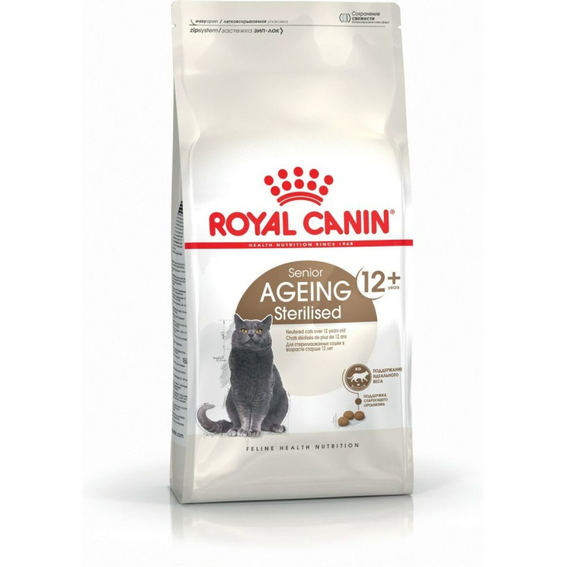 Cat food Royal Canin Senior Ageing Sterilised 12+ Senior Chicken Corn 