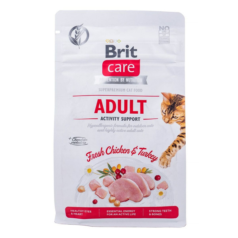 Cat food Brit Care Grain Free Activity Support Adult Adult Chicken Tur