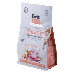 Aliments pour chat Brit Care Grain-Free Sensitive Adulte Saumon Dinde 