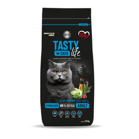 Aliments pour chat Biofeed Tasty Cats Life Saumon 1,5 Kg