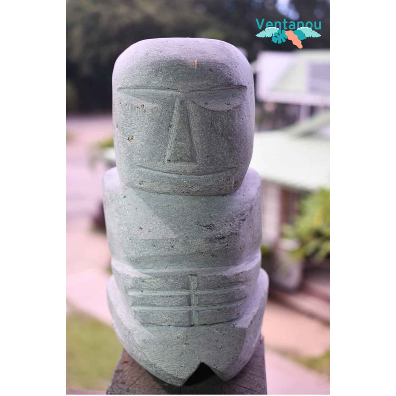 Carved Stone Tiki from Moorea