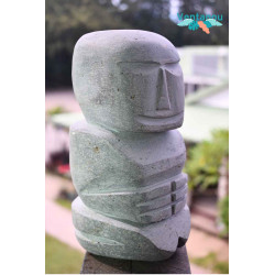 Carved Stone Tiki from Moorea