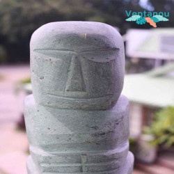 Hand-carved stone Tiki, a cultural treasure from Polynesian islands |