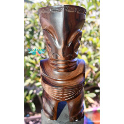 Marquesan tiki in Tou wood - 100% Polynesian craftsmanship I Ventanou