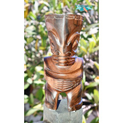 Marquesan tiki in Tou wood - 100% Polynesian craftsmanship I Ventanou