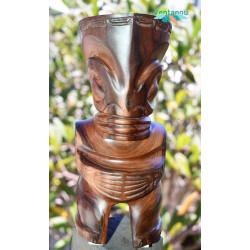 Marquesan tiki in Tou wood - 100% Polynesian craftsmanship I Ventanou