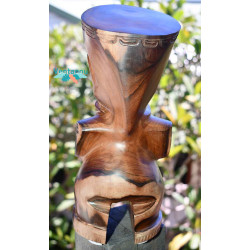 Marquesan tiki in Tou wood - 100% Polynesian craftsmanship I Ventanou