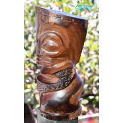 Marquesan tiki in Tou wood - 100% Polynesian craftsmanship I Ventanou