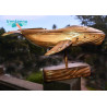 Marquesas Sculpture - Wooden sculpture of a whale l Ventanou Tahiti