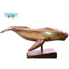 Marquesas Sculpture - Wooden sculpture of a whale l Ventanou Tahiti