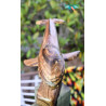 Marquesas Sculpture - Wooden sculpture of a whale l Ventanou Tahiti