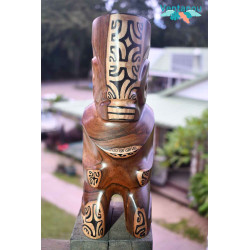 Artisanat Marquisien - Handmade wooden tiki - Polynesian art ventanou