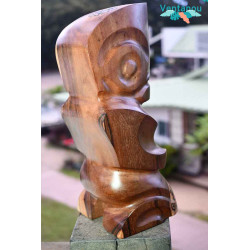 Artisanat Marquisien - Handmade wooden tiki - Polynesian art ventanou