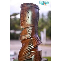 Genuine Marquisian Tiki 21cm - Exclusive Polynesian Art  | Ventanou