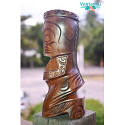 Genuine Marquisian Tiki 21cm - Exclusive Polynesian Art  | Ventanou