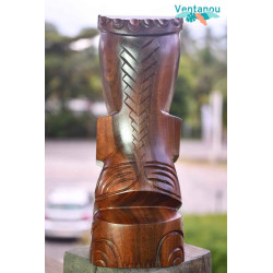 Genuine Marquisian Tiki 21cm - Exclusive Polynesian Art  | Ventanou