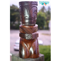 Genuine Marquisian Tiki 21cm - Exclusive Polynesian Art  | Ventanou