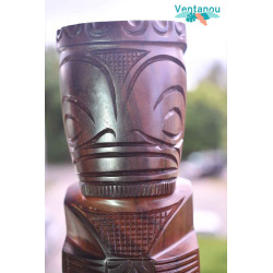 Genuine Marquisian Tiki 21cm - Exclusive Polynesian Art  | Ventanou