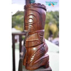 Genuine Marquisian Tiki 21cm - Exclusive Polynesian Art  | Ventanou