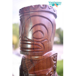 Genuine Marquisian Tiki 21cm - Exclusive Polynesian Art  | Ventanou