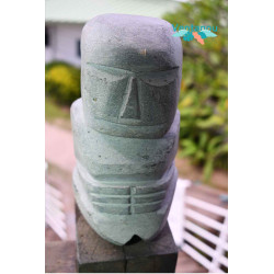 Hand-carved stone Tiki, a cultural treasure from Polynesian islands |