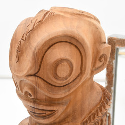 Tiki "Aito" – Hand-Carved Teak Warrior from Marquesas Islands