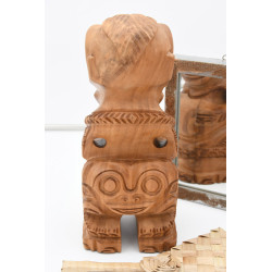 Tiki "Aito" – Hand-Carved Teak Warrior from Marquesas Islands