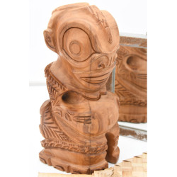 Tiki "Aito" – Hand-Carved Teak Warrior from Marquesas Islands