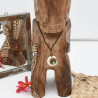 Half-Moon Necklace – Hand-Carved Bone and Abalone | Moorea Art