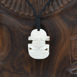 Tiki Necklace – Polynesian Artisanal Jewelry in Hand-Carved Bone